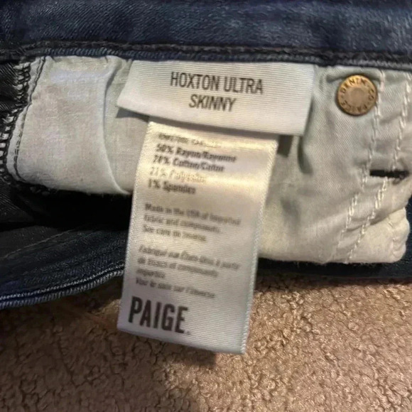 PAIGE Hoxton Ultra Skinny Jeans Womens Sz 25 Ankle Medium Wash Designer Classic - Picture 8 of 11
